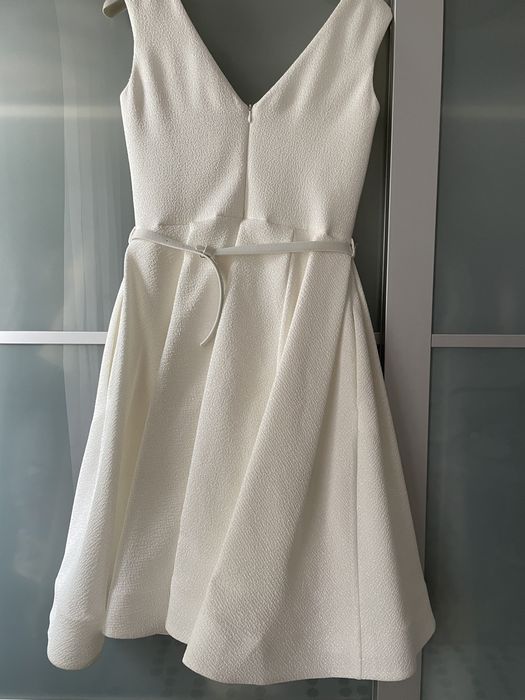 Rochie cununie/mireasa scurta cu buzunare