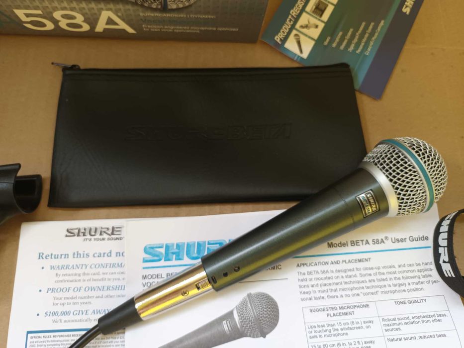 Microfon profesional tip Shure Beta 58A Microfon tobe/percutie/studio