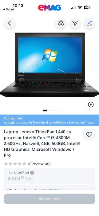 Lenovo l440 i5 500gb
