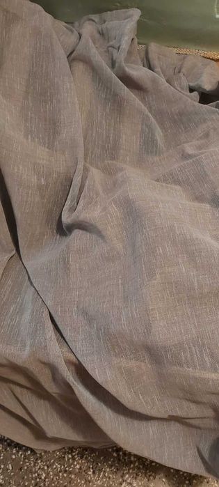 Перде в сиво-син цвят късо