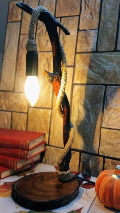 Lampa din lemn - Produs homemade