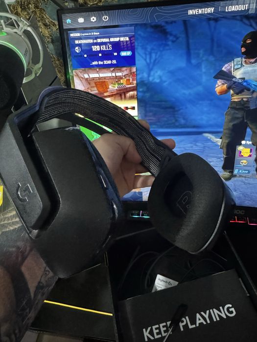 Casti logitech g733 full box