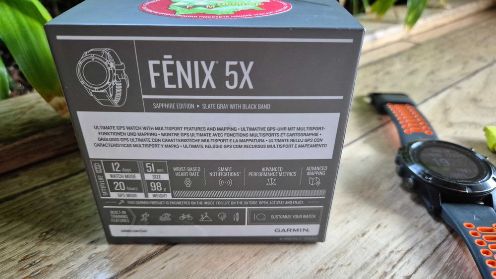 Мъжки смарт часовник Garmin Fenix 5X, черен