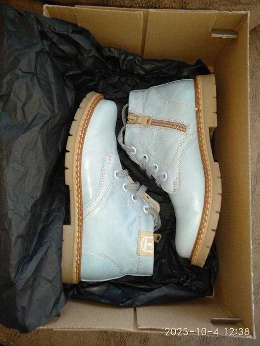 Детски Кларк/Боти №31, естествена кожа,цип отстрани,отлично състояние