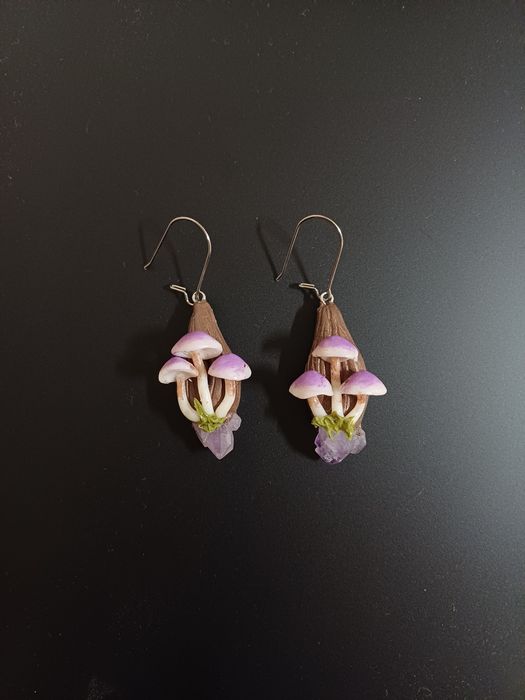 Ръчно изработени обеци с аметист