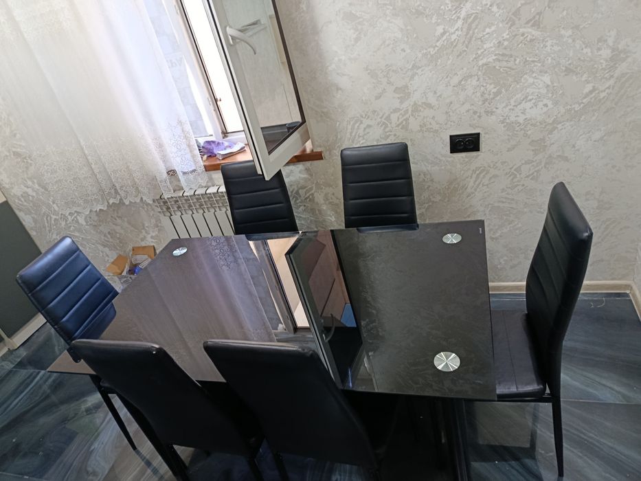 Стол стул 6 кишилик