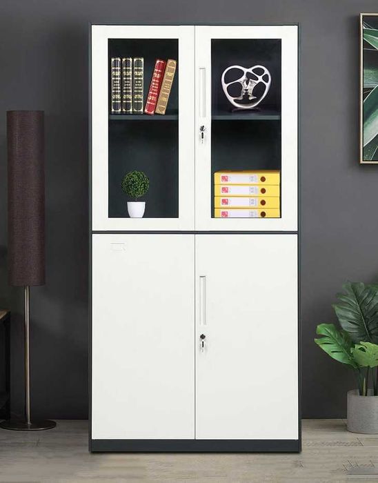 Офис учун металл китоб шкафи 0.8 мм, ҳар бир полка 50 кг гача