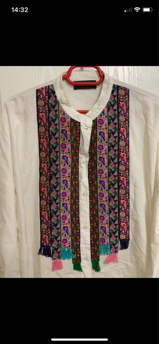 Camasa dama ovs cu motive traditionale