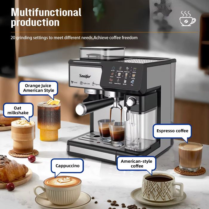 Кофемашина 3 в 1 Sonifer SF-3590! Espresso, Cappuccino, Latte