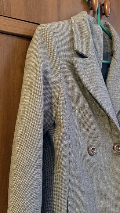 Женское классическое серое пальто