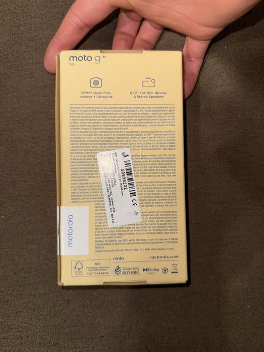 Смартфон Motorola Moto g35, 128GB, 4GB RAM, 5G, Midnight Black НОВ!!!