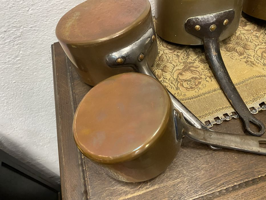 Френски медни касероли комплект 4 бр France 1950-те