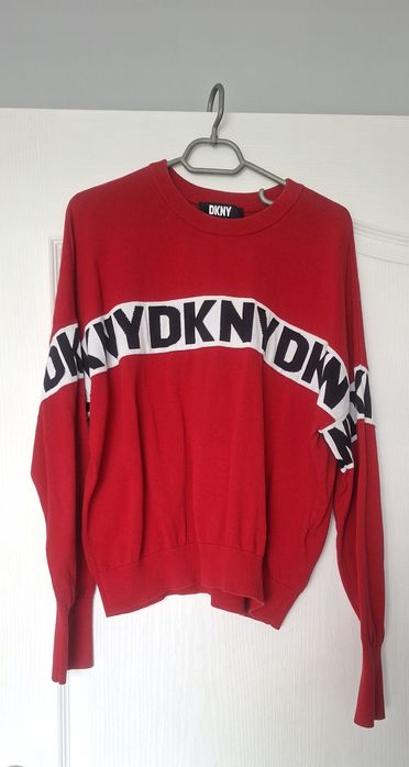Тънък червен пуловер DKNY, S