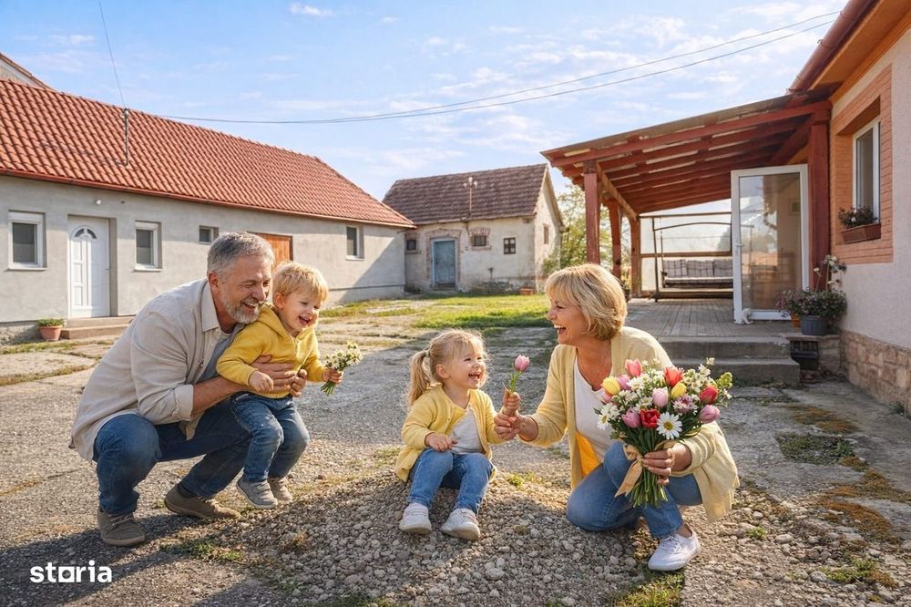 Casa in Cheriu + o casa restaurata cu 1277mp  livada si gradina