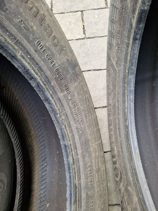Vând 4 anvelope SH vara Continental 215/60/17