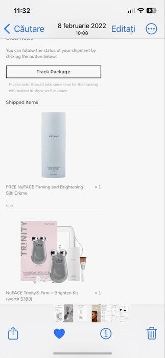 Device rejuvenare ten NuFace cumparat din SUA