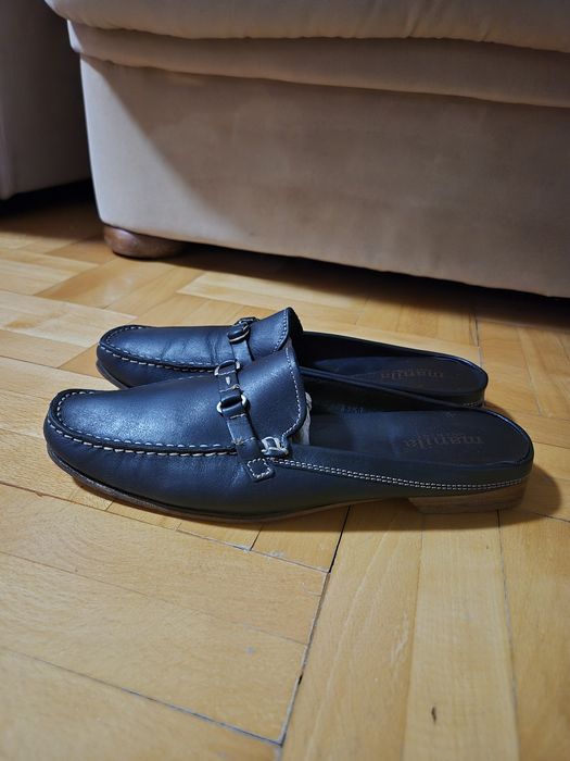 Saboți Premium Manila, Full Leather, Stil Moccasin - 41