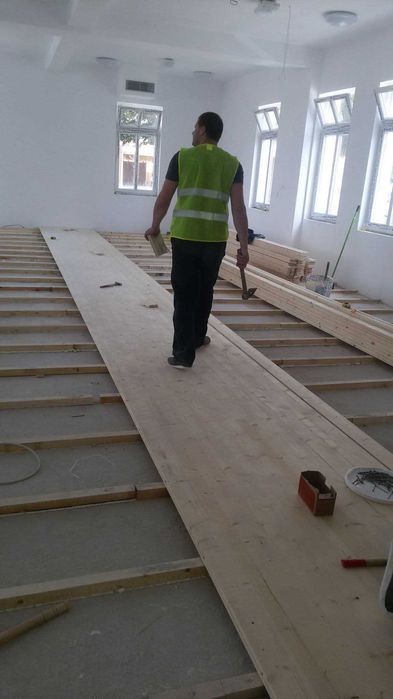 Циклене, лакиране, фугиране, редене и пренареждане на паркет