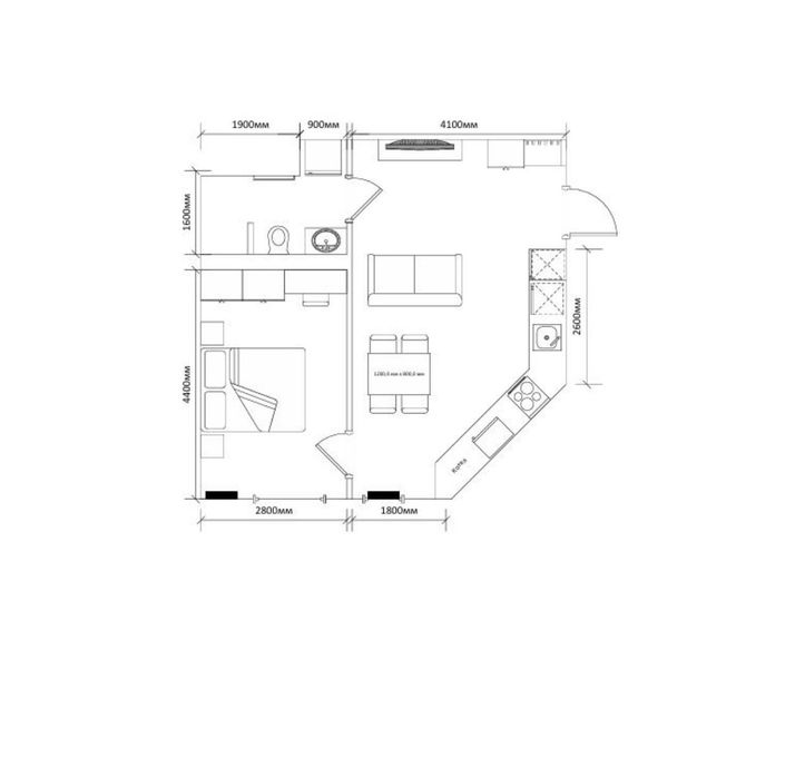 Новостройка Буз базар 2/4/9 Евроремонт 45м2
