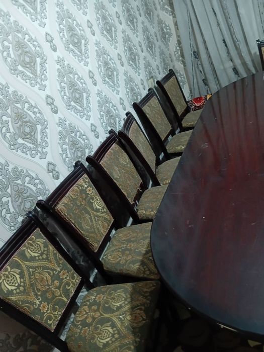 Стол стулья для гостиной. Мехмонхона учун стол 12 та стул