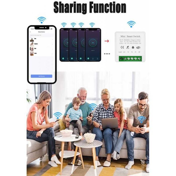 ПРОМОх3 Wi Fi Мини Интелигентно реле - Превключвател 16A promo4081