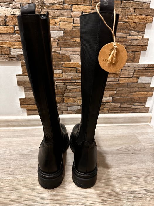 Дамски ботуши естествена кожа 37 размер намалени