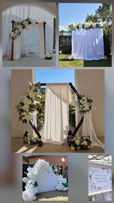 Aranjament  decor baloane flori nunta botez majorat