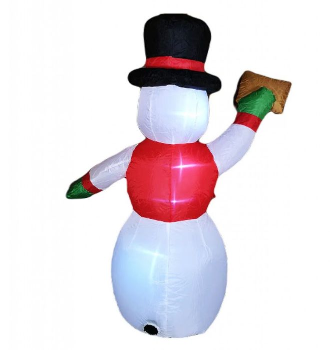 Снежен човек,надуваем,LED светлини,многоцветен