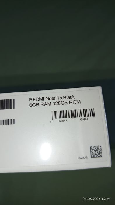 Redmi note 15.Чисто нов. Неразпечатан все още.