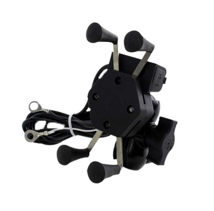 Suport telefon moto ATV X-Grip cu incarcare priza USB, 2.0 amperi Nou!