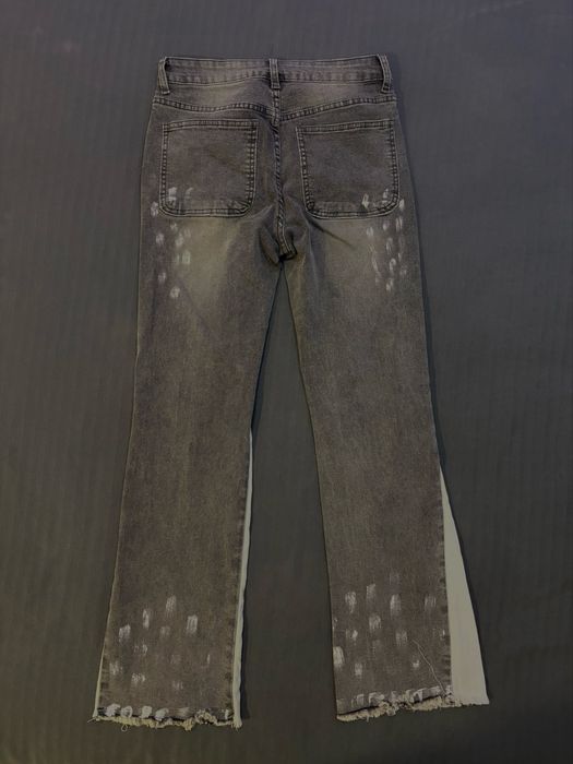 Grey flared jeans