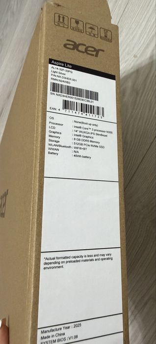 ноутбук Acer Aspire Lite!