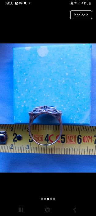 Inel.argint cu zirconii si marcasite