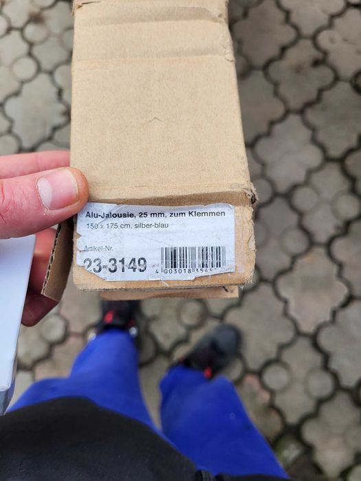 Jaluzea aluminiu  25mm 150/175 cm Albastru-Argintiu