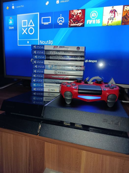 Consola PlayStation 4 PS4 500 GB + 10 jocuri + accesorii