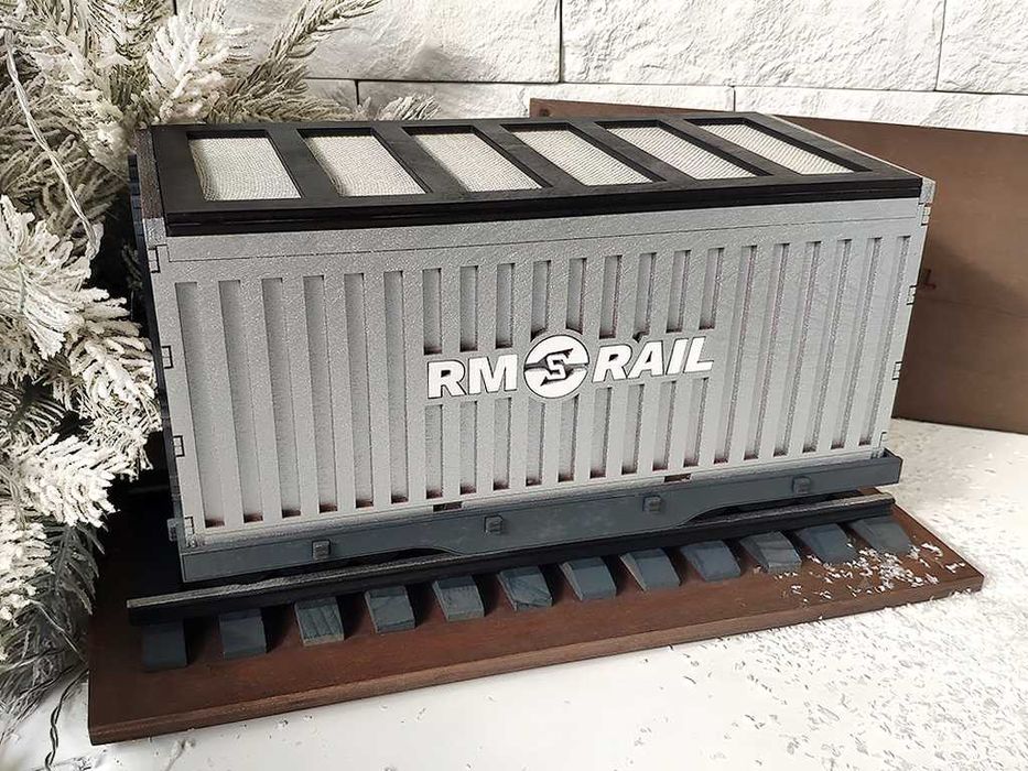 Подарочная коробка Железнодорожный Вагон, Брендирование, Логотип