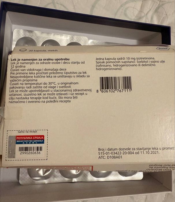 Продам новый ₽оаккуTан 10 мг