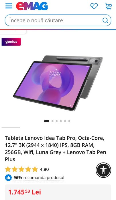 Lenovo Idea Tab Pro, Octa-Core, 12.7"/ 8GB RAM/ 256gb/ SIGILATA