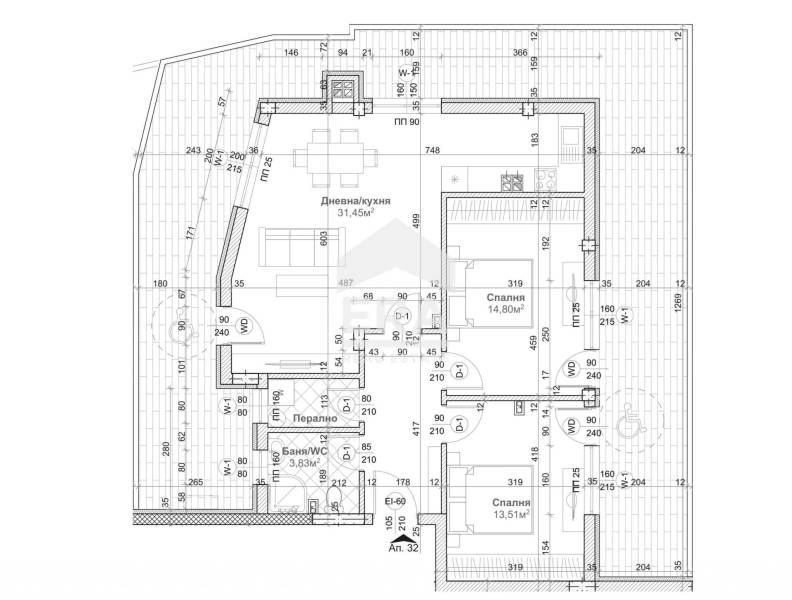 Продава се Тристаен апартамент в Варна, Левски - 181 кв.м за 1190 €/кв.м - Снимка #6