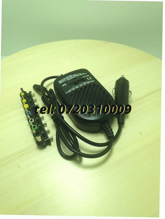 Incarcator Auto Universal Pentru Laptop80w Alimentare 12vcu 8 Cone