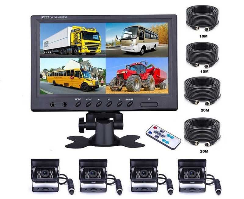 Система за паркиране 4 камери задно виждане заден ход камион автобус