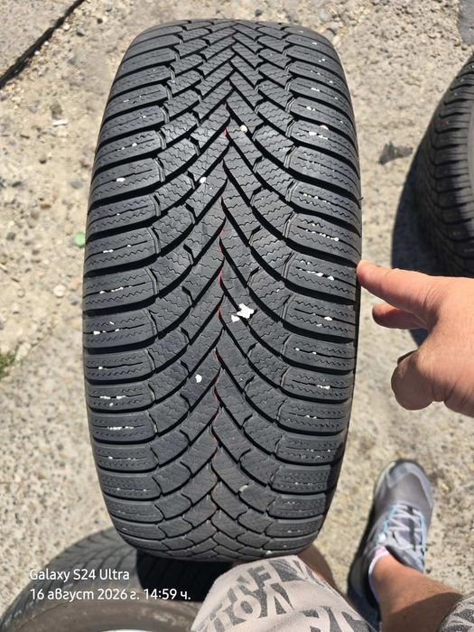 Оригинални лети джанти 16" 5x112 с зимни гуми Bridgestone 215/60/R16 за VW, Audi, Skoda, Seat