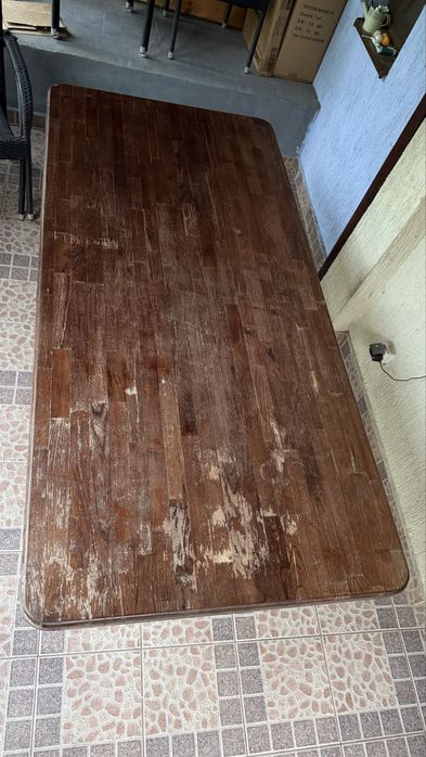 Masa terasa, lemn masiv STEJAR, 192x92xh 82cm. Negogiabil!