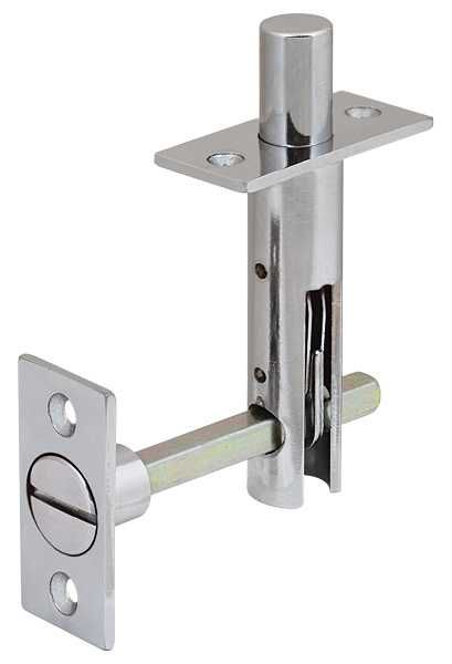 Задвижка торцевая TDB-PRO FUARO  (хром) 60мм для металлических дверей