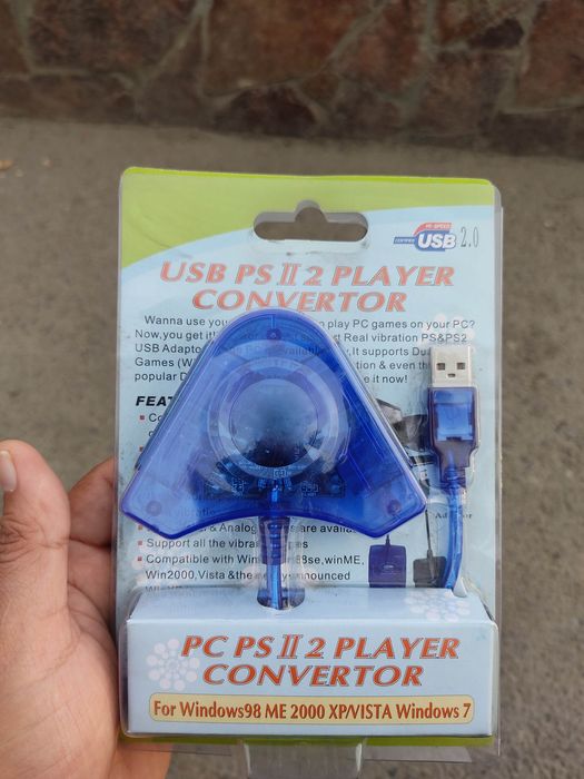 PlayStation1-2 Джойстиков можно соединить на Компьютер через Конвертор