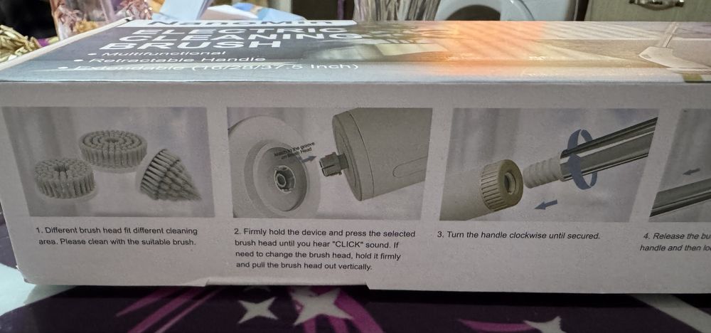 Perie electrica rotativa pentru curatare