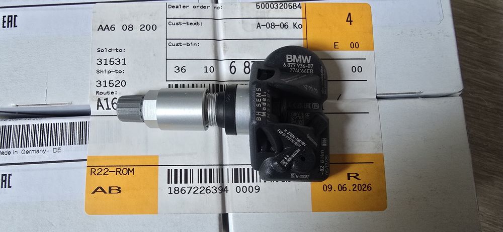 Titlu anunț recomandat:Senzor Presiune Roti TPMS Original BMW G-Series 433MHz 6877936 Nou