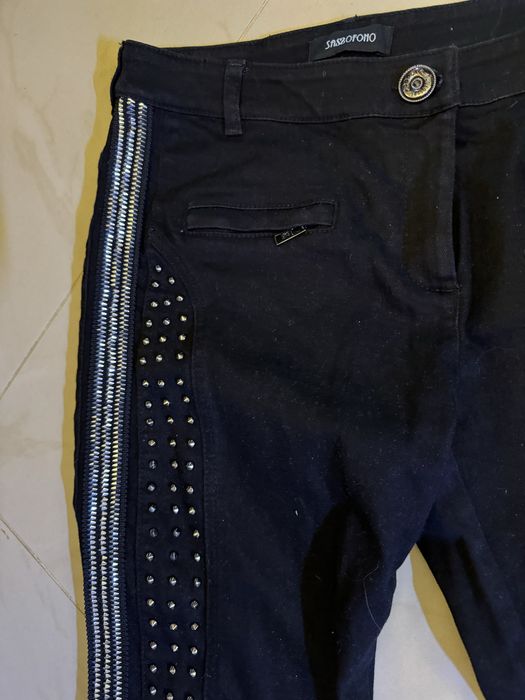 Blugi negri cu accesori mar 38