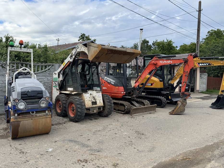 Inchiriez/Inchiriere miniexcavator , Bobcat  si Compactor Sapatura