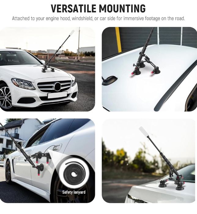 Риг за кола. Osmo. Go pro. Insta 360. Ace pro. Iphone. камера. екшън